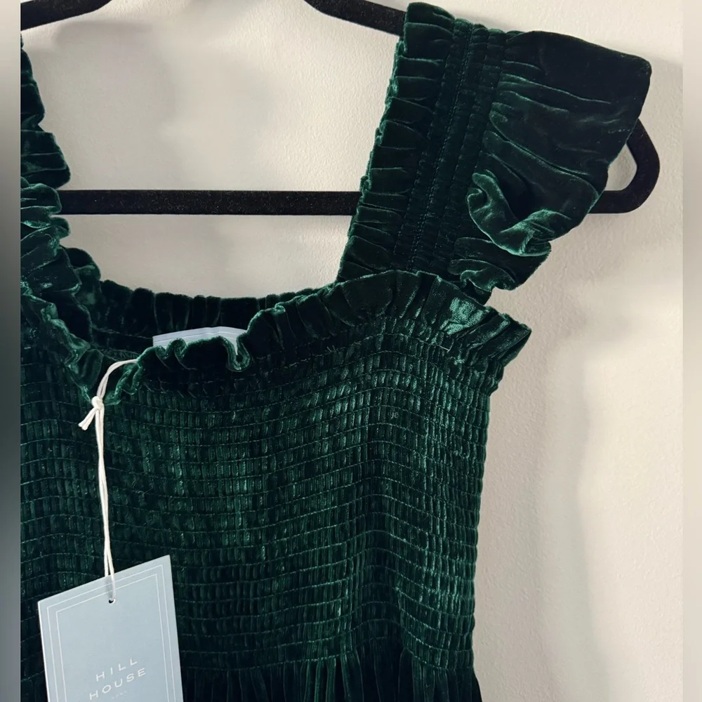 NWT Hill House Velvet Green Ellie Nap Dress - Picture 4 of 8